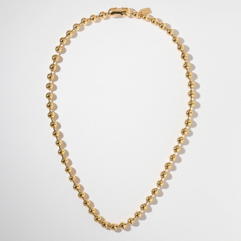 New Vanessa Mooney Boss Ball Gold Chain Necklace